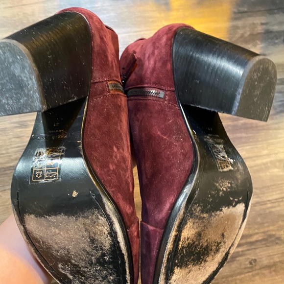 Rag & Bone Burgundy Suede Margot Booties - Picture 7 of 8